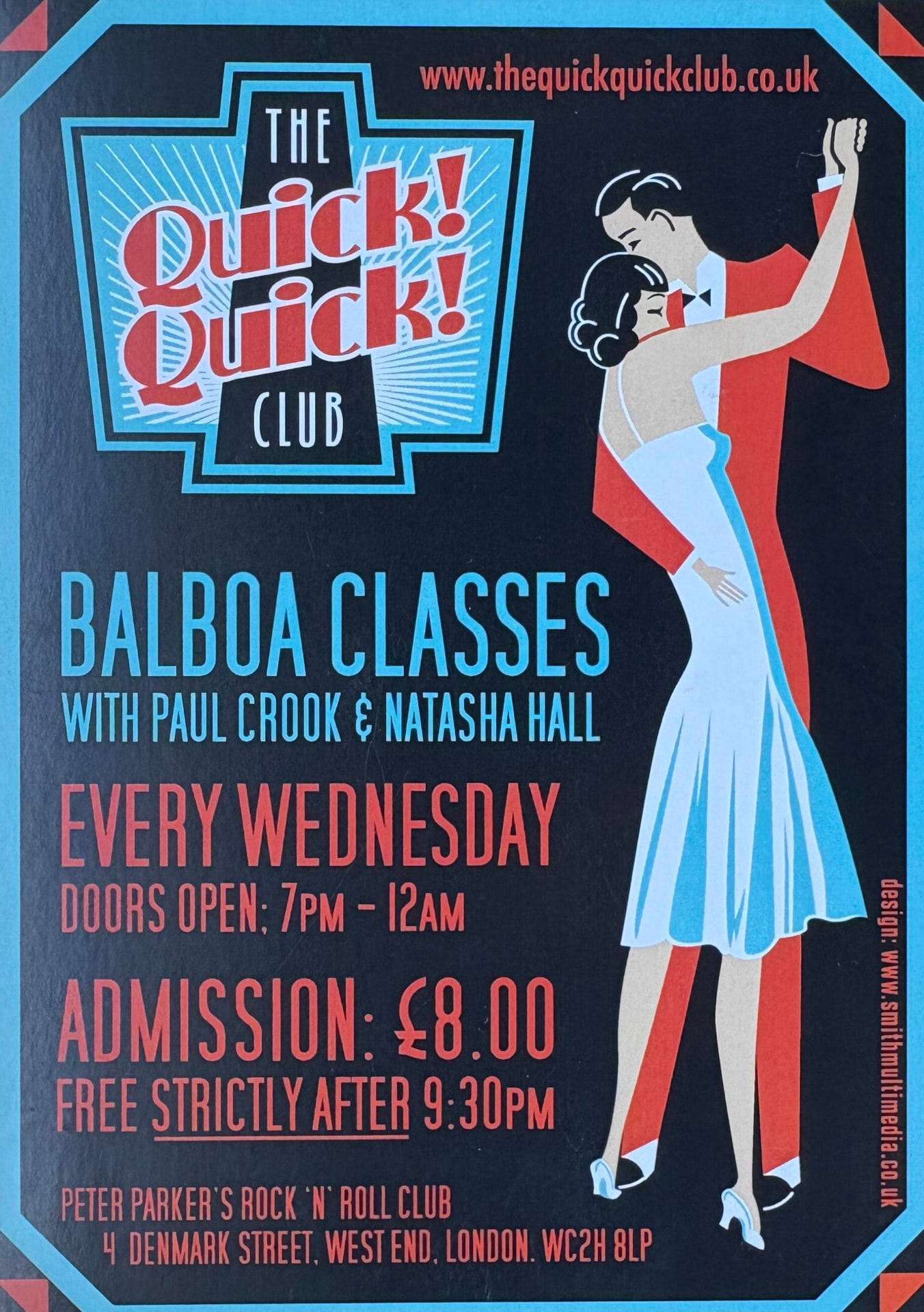 The Quick Quick Club — original flyer (portrait)